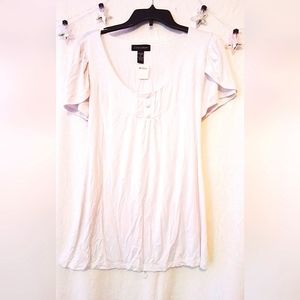 Women's XL Maternity Cute 3 Button Blouse By Cable & Gauge NWT!